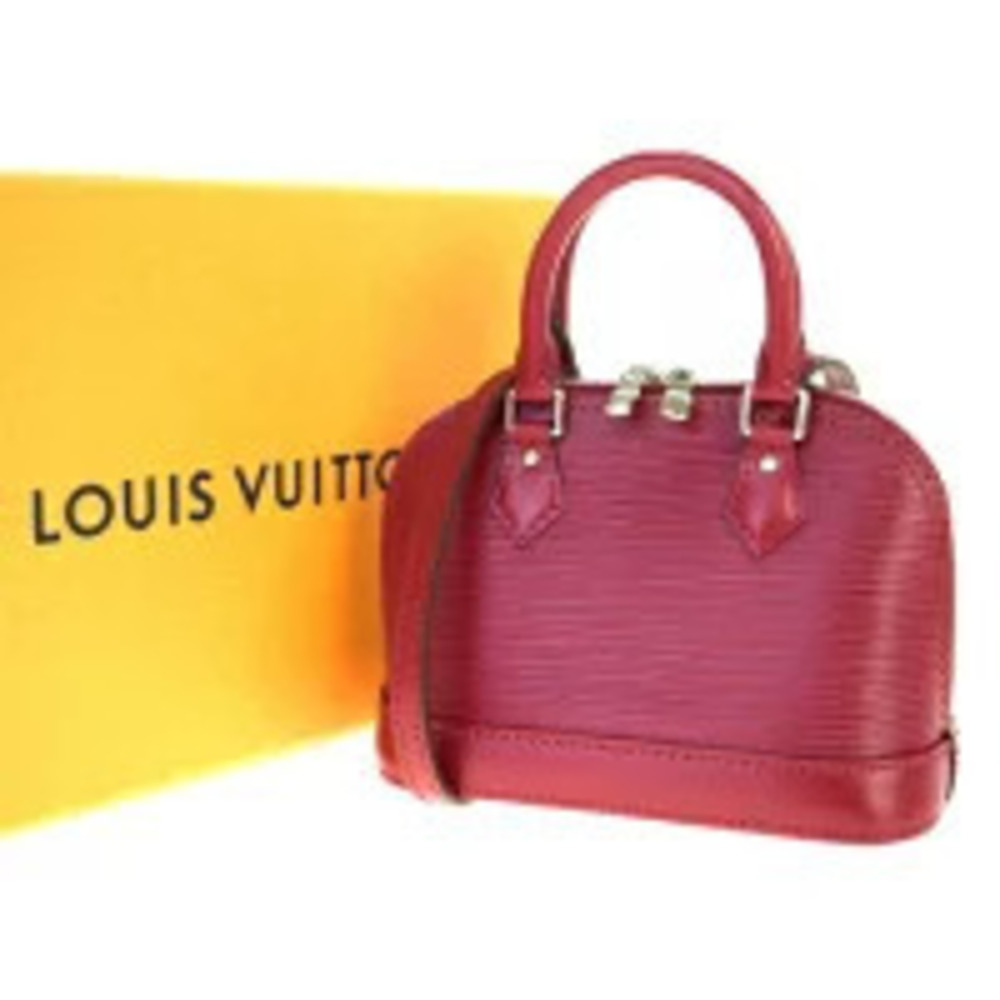Louis Vuitton Alma Handbag shoulder bag pochette Epi Fuschia Pink leather